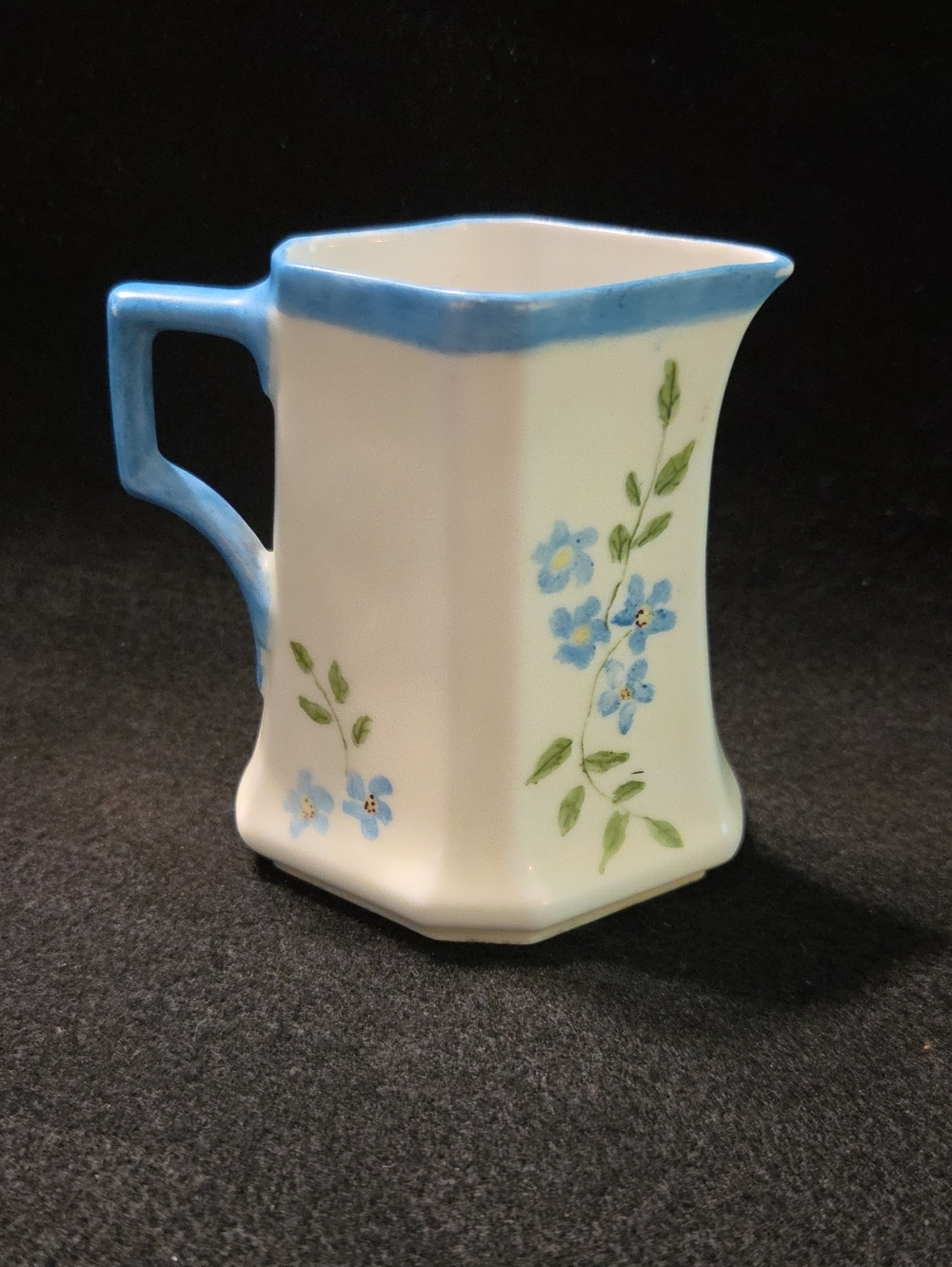Vintage MZ Altrohau Czechoslovakia Creamer in Blue and White
